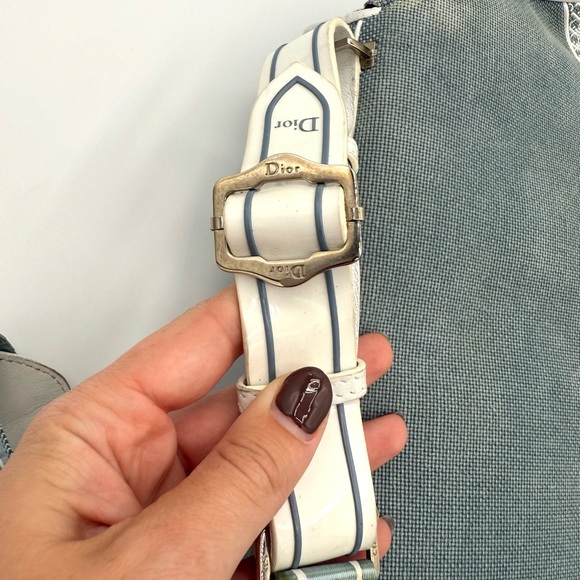 Dior Galliano Blue East West Baguette Saddle Bag - Picture 6 of 12